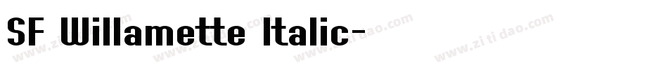 SF Willamette Italic字体转换